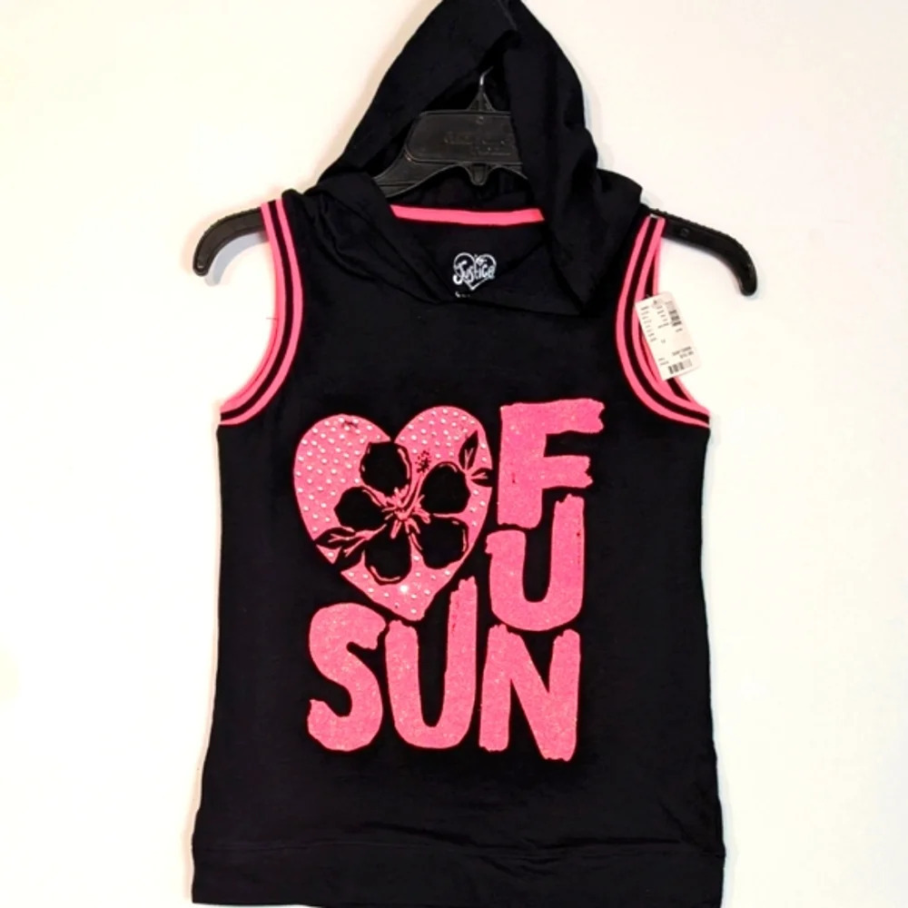 ⚡Pre-Teen Girls Justice Sleeveless Hooded Tank